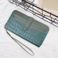 thumbnail image 4 of billetera de mujer Cartera Portátil para Mujer, Monedero Largo de Viaje con Muñequera, Embrague para Teléfono con Cremallera, Organizador de Cuero PU para Tarjetas , VERDE nuevo verde Magideal billetera de mujer, 4 of 7