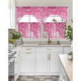 thumbnail image 4 of Pink Marble Swag Curtains for Living Room/Bedroom Windows, Modern Ombre Abstract Fluid Aesthetic Art Kitchen Curtains and Valances Set 36 Inch Length, Light Filtering Swags Valance Curtain Panels, 4 of 5