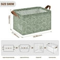 thumbnail image 7 of Yayeee Foldable Storage Basket for Shelves with Handles Waterproof Cloth Bins, Retro Green Abstract, 7 of 7