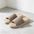thumbnail image 5 of Women's Fuzzy Slippers Winter Warm House Shoes Anti-Skid Rubber Sole Faux Fur Sandals Slip On Open Toe Bedroom Indoor Outdoor Slipper Coffee 10-10.5, 5 of 6