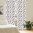 thumbnail image 2 of Ambesonne Dog Lover Curtains, Cartoon of Paws Puppies, Pair of 28"x84", Dark Pink Pale Grey and Blue, 2 of 5