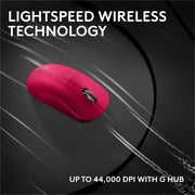 Logitech G PRO X SUPERLIGHT 2c wireless gaming mouse, 51 g pro-grade compact mouse with 5 programmable buttons, USB-C charging, 44K DPI sensor, up to 8 kHz polling for PC/Mac, Pink