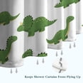 thumbnail image 6 of White Green Dinosaurs Pattern Shower Curtain 36"x72" ,Bathroom Decorative Shower Curtains Set with 12 Hooks,Modern Waterproof Washable Shower Curtain, 6 of 6