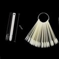 thumbnail image 3 of 100 Pack Fan shape False Nail Art Tips Nail Art Swatch Sticks Nail Polish Practice Fingernail Display With Metal Split Ring (Natural Color, Clear Color), 3 of 5