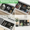 thumbnail image 2 of 7-Piece Drawer Organizer Boxes，Multi-Use Storage Bins Dividers，Kitchen Utensil Holder, Box Tray for Bathroom, Vanity, Makeup, Junk Drawer & Office Desk,Bamboo, 2 of 8