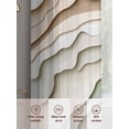 thumbnail image 5 of Sage Green Ombre Sheer Curtains 84 Inch Length 2 Panels Set, Modern Abstract Geometric Art Voile Window Treatment Rod Pocket Curtains Sheers Drapes for Bedroom/Living Room/Kitchen 52"x84"x2, 5 of 7