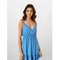 thumbnail image 3 of Women's Deep V-Neck Knee Length Dress with Shoulder Tie, Light Blue, X-Large, 3 of 4