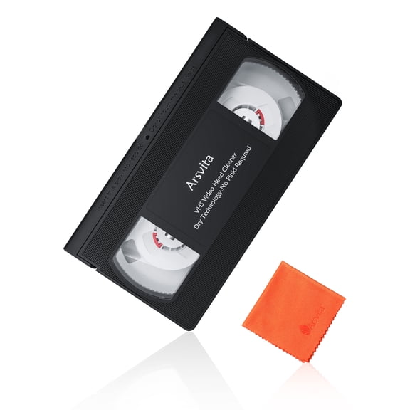 Arsvita VHS VCR Head Cleaner, Video Head Clean Kit for VHS VCR Player, Dry Cleaning Cassette Tape for VHS