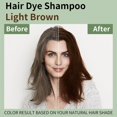 thumbnail image 2 of 2 Pack Light Brown Hair Dye Shampoo 3 in 1, Instant Hair Color Shampoo Changes Hair Color Women & Men, Easy To Use & Lasts 3-4 Weeks & All Hair Types, 16.9 fl.oz, 2 of 6