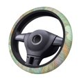thumbnail image 5 of YFYANG Universal Elastic Retro Rainbow Love Car Steering Wheel Cover, Non-Slip Sweat Absorbent, 5 of 8