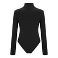 thumbnail image 4 of YOTMKGDO Body Suit Tights for Women Women's Base Coat Solid Color High Collar Long Sleeve Triangle Bodysuit Jumpsuit Turtleneck Shirt Women, Sizes XL-5XL, 4 of 8