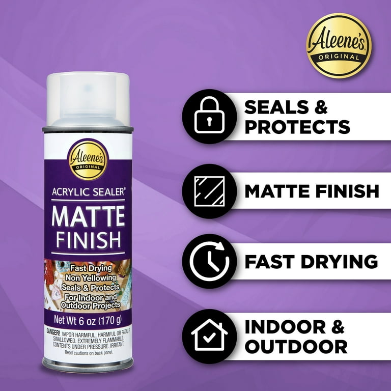 Aleene's Clear Acrylic Spray Sealer Matte oz Weatherproof Finish