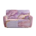 thumbnail image 2 of Jiueut Blue Golden Marble Print Recliner Cover, 6 Pieces Washable Loveseat Reclining Chair Covers Stretchable Loveseat Sofa Slipcover for Pet, Kids, 2 of 7