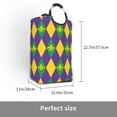 thumbnail image 3 of Kll Mardi Gras Laundry Hamper,Large Canvas Fabric Lightweight Storage Basket Toy Organizer Dirty Clothes Collapsible Waterproof For College Dorms,Children Bedroom,Bathroom, 3 of 6