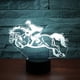 thumbnail image 3 of ® Carreras de caballos Luz nocturna LED 3D Lámpara de ilusión de 7 colores Regalo de cumpleaños de Navidad Lámpara de decoración de juguetes, 3 of 5