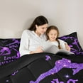 thumbnail image 4 of Homewish Gymnastics Dancing Lovers 7-Piece Twin Bedding Sets,Girls Gymnastic Sports Bedding Comforter Set,Purple Sequin Print Sheet Sets For Kids,Ultra Soft Home Decor Reversible, 4 of 8
