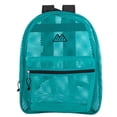thumbnail image 3 of Solid Color Transparent See Through Mesh Stadium Approved Backpack for Travel and Commuting in Aquamarine, 3 of 6