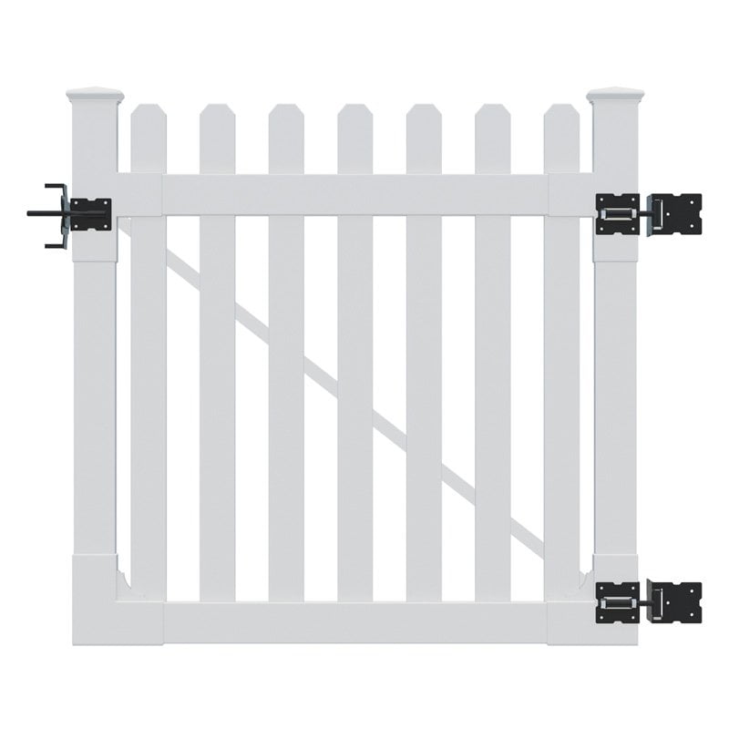 Zippity Outdoor Products Madison No Dig Vinyl Picket Garden Fence (Set