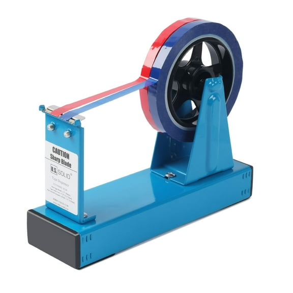 U.S. Solid Desktop Multi-Roll Tape Dispenser - 1.5 Inch Wide, 1 or 3 Inch Core, Iron, Blue