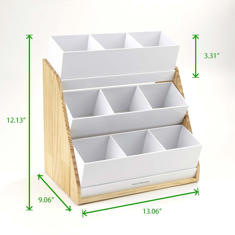 Mind Reader 'Combo' 2 Piece Drawer and Condiment Organizer, White