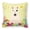 White, variant on Easter Eggs Bull Terrier Red Fabric Decorative Pillow