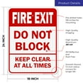 thumbnail image 3 of Fire Exit Sign, Do Not Block Keep Clear at All Times Safety Sign,, 3 of 8
