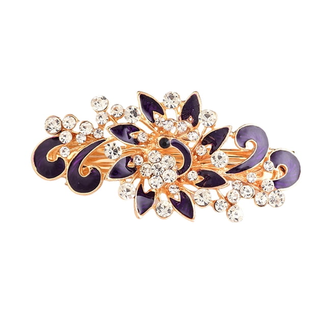 Accessoires pour Cheveux Épingle Version Coréenne Multi-Couches Rhinodrill Coiffe Horizontale Peinte