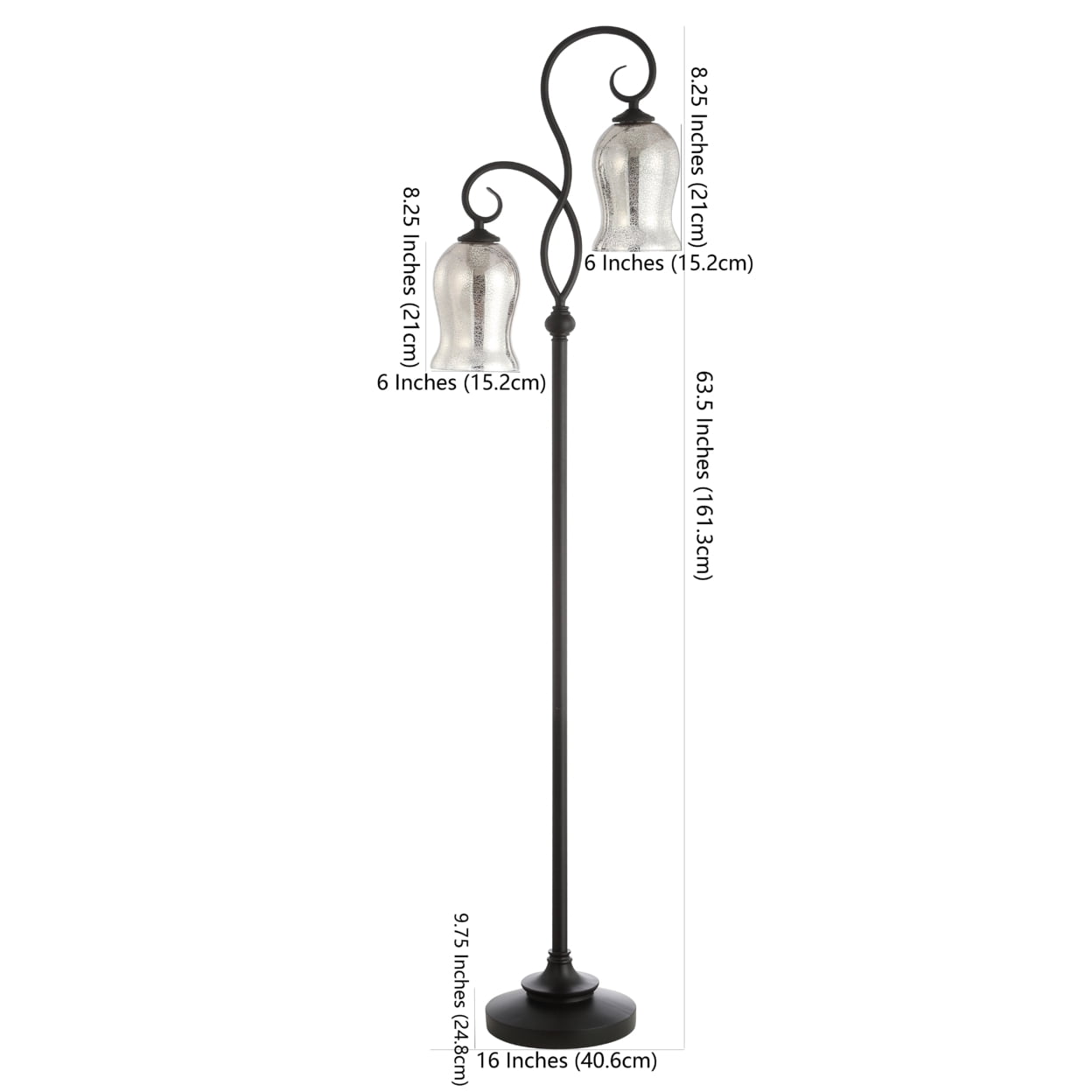 SAFAVIEH Claudia Floor Lamp | Black |