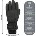 thumbnail image 3 of QKURT Kids Ski Gloves for Outdoor Sports, Winter Waterproof Warm Fleece Gloves Snowproof Snowboard Glove Insulated Thermal Cold Weather Glove Warm Gloves for Boys Girls, All Black,L, 3 of 7