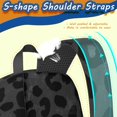 thumbnail image 5 of Black and Orange Leopard Print 17" School Backpacks for Teens,Waterproof Oxford Fabric,S-Shape Padded Straps for School,Travel,Hiking,Camping, 5 of 6