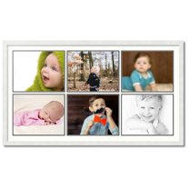 ArtToFrames Collage Photo Picture Frame with 6 - 11x14" Openings, Framed in White with Porcelain and Black Mats (CDM-3966-153)