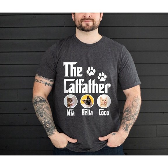 The Cat Father Shirt, Catfather T-Shirt, Best Cat Dad Ever T-Shirt, Father's Day Shirt, Gift for Dad, Cat Lover Gift for Dad, SL2513