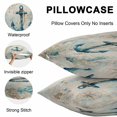 thumbnail image 5 of Nautical Anchor Throw Pillow Covers 20x20 Inch Set of 2, Vintage Coastal Summer Beach Coral Waterproof Outdoor Pillow Covers, Decorative Cushion Pillowcases for Couch, Sofa, Bed, Garden, Patio, 5 of 9