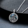 thumbnail image 7 of Coachuhhar St Christopher Necklace for Men Women 925 Sterling Silver Round Medal Saint Christopher Pendant Necklace Protection Medallion Necklace Catholic Jewelry with 20"+2" Chain, 7 of 7