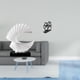thumbnail image 2 of Escultura de olas,Escultura de ola Regalo moderno Oficina,Servilletero de hierro,Servilletero con forma de pata,color negro,Dispensador de toallas de papel con estante para pañuelos, 2 of 8