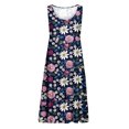 thumbnail image 4 of Homenesgenics Summer Dresses for Women under $10 Free Shipping Womens Fashion Holiday Summer Casual Printing Sleeveless Party Beach Loose Dress Pink S, 4 of 5