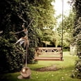thumbnail image 3 of Estatuilla de niña bailando para jardín, decoración de Metal, escultura al aire libre, arte impermeable para patio, camino de césped, 3 of 5