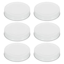 6pcs Mason Jar Lids 2.76" Tinplate Leak-proof Mason Canning Covers, White