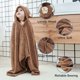 thumbnail image 2 of Soft absorbent baby bath towel with hood for kids infants toddlers large, 2 of 4