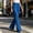 Blue, variant on Women’s High Waist Flare Leg Dress Pants, Graceful Casual Slimming Trousers with curved leg silhouette Black S