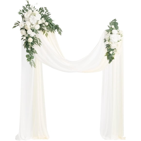 Kit de flores artificiales en forma de arco para boda, Ling's Moment, paquete de 4