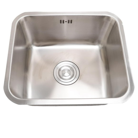 Single Bowl Sink, Anti Overflow Hole Modern Style Undermount Kitchen Sink Rectangular for Washrooms