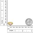 thumbnail image 4 of Gem Stone King 1.61 Ct Oval Cabochon Pink Simulated Opal 18K Yellow Gold Plated Silver Ring, 4 of 4
