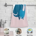 thumbnail image 5 of Mother's Day Whale Hand Towels 2 PCS, Pink Hearts Kitchen Towel Ultra Soft and Highly Absorbent,Decorative Fingertip Face Towel for Bathroom Hotel, 28.3"x14.4", 5 of 5