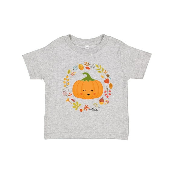 Inktastic Thanksgiving Wreath Autumn Fall Pumpkin Boys or Girls Toddler T-Shirt