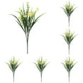thumbnail image 2 of Uv Resistant Artificial Outdoor Flowers, Ongmies Artificial Oncidium Flower Plants Outdoor Artificial Plastic Plants for Garden Wedding Farmhouse Decoration, A Bunch of Artificial Flowers *5, 2 of 5