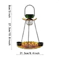 thumbnail image 3 of Solar Powered Outdoor Hummingbird Feeder | Suspended Metal Bird Water Feeding Device | Automatic Hydration | Polycrystalline Solar Panel | Durable Weatherproof | Easy Install | 1 Pack, 3 of 9