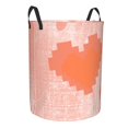 thumbnail image 3 of YFYANG Waterproof Laundry Hamper, Pink Heart Pattern Laundry Basket Oxford Fabric with Handle Foldable, S, 3 of 8