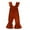 Brown, variant on Pull-On Sweatpants Toddler Baby Kids Girls Solid Color Ruffles Overalls Trousers Flared Length New Girls' Overalls Pinks 18-24 Months