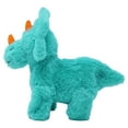 thumbnail image 3 of Kid Connection Miniature Electronic Walking Pet Teal Triceratops, 6in Height, Toddler Plush Toys, 3 of 8